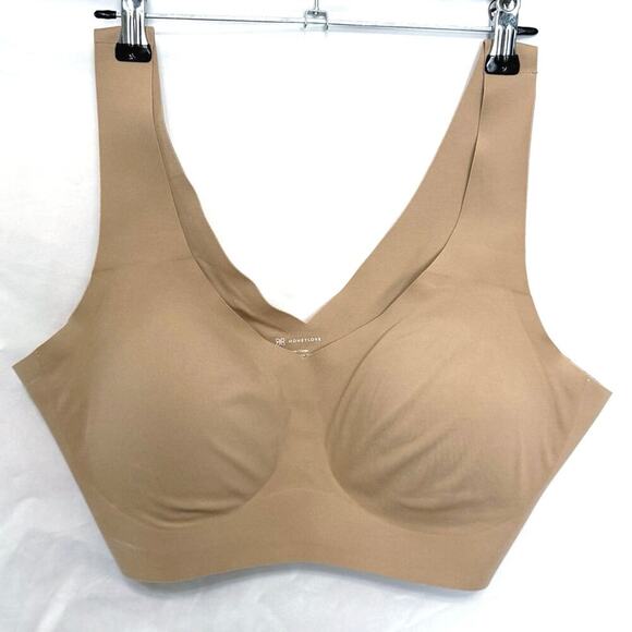 HONEYLOVE V-NECK WIRELESS BRA SAND SIZE XL Shapewear Comfort - Picture 3 of 4